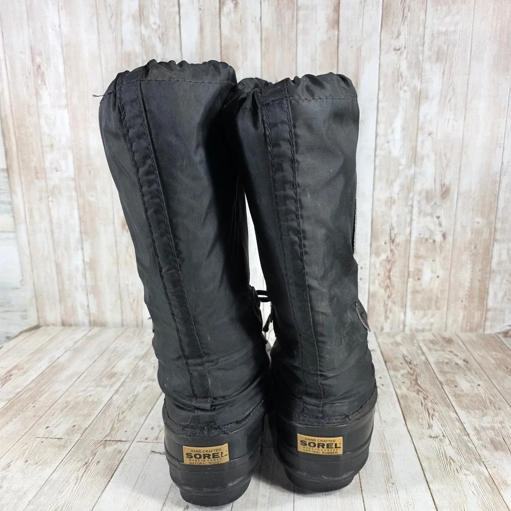 Sorel Snowlion Women's Black Insulated Winter Snow‎ Boots Size 6